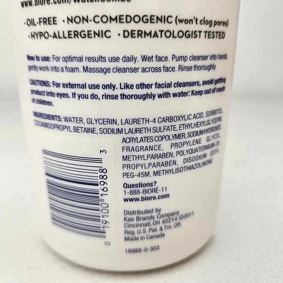 Biore Combination Skin Balancing Cleanser Deep Cleansing 6.77 fl oz - Picture 3 of 3